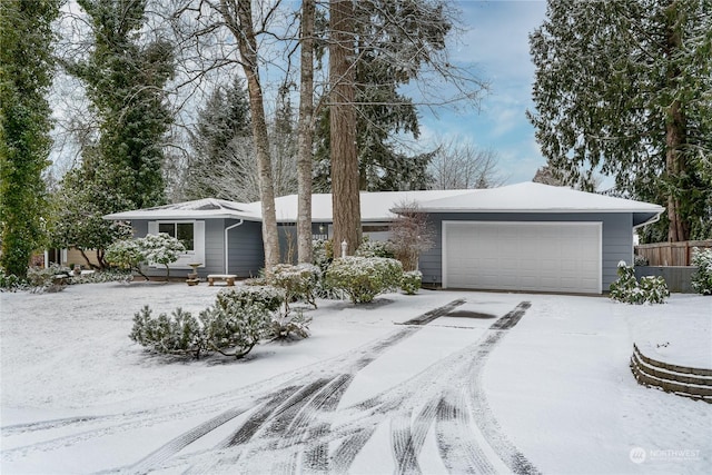 ranch-style house with a garage