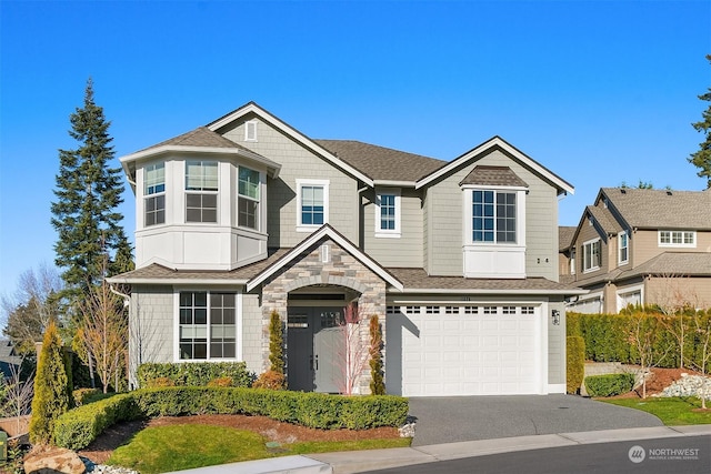 view of front of house featuring a garage