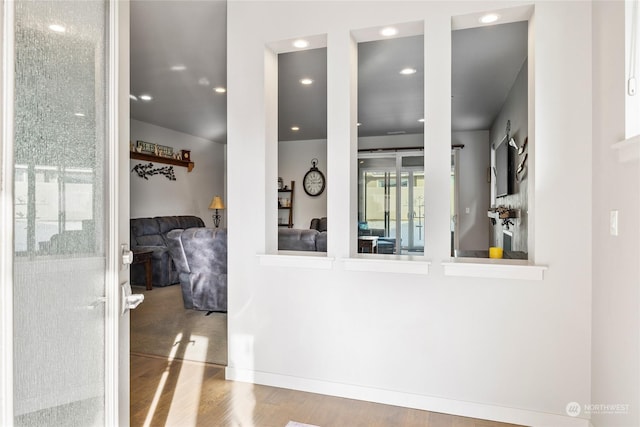 interior space featuring hardwood / wood-style floors