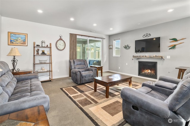 view of carpeted living room