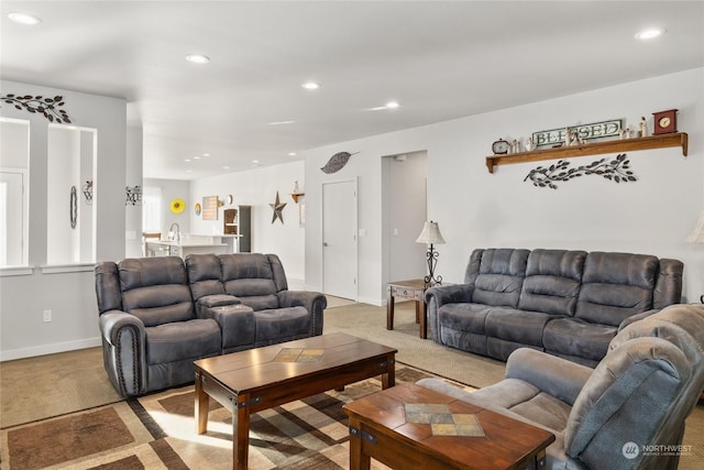 view of carpeted living room