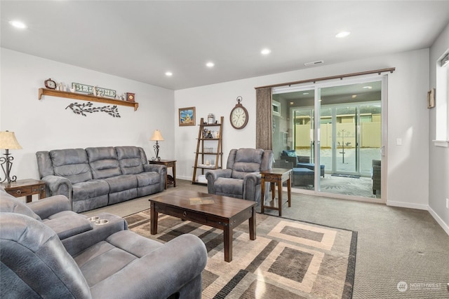 view of carpeted living room