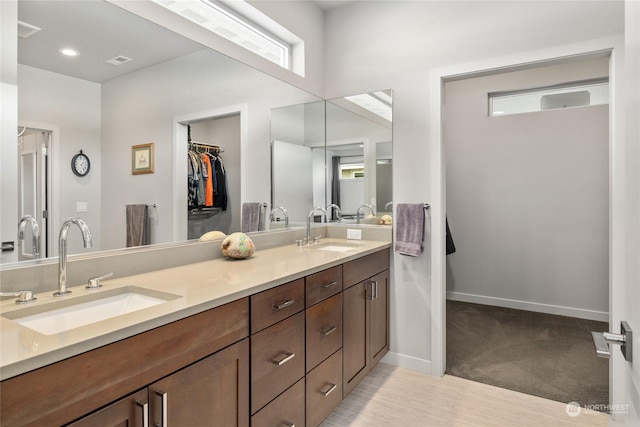 bathroom with vanity