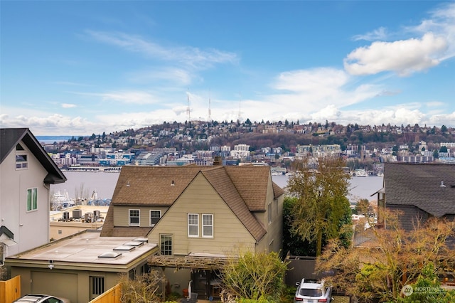 view of city featuring a water view