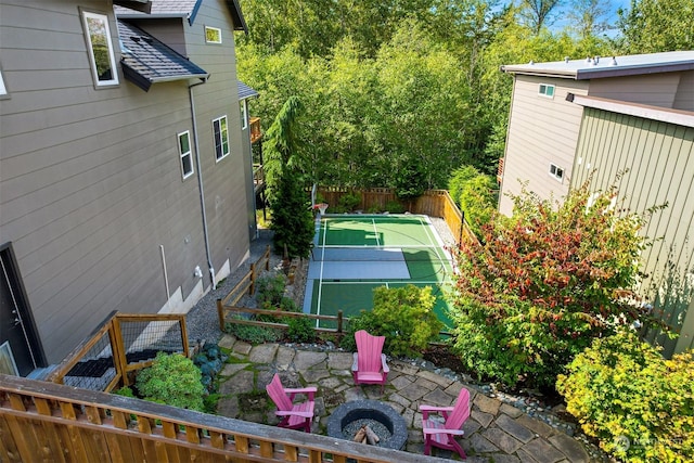 view of sport court