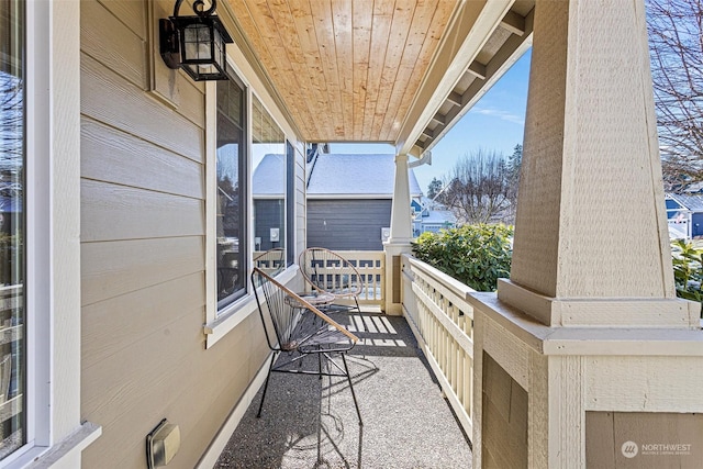 balcony with covered porch