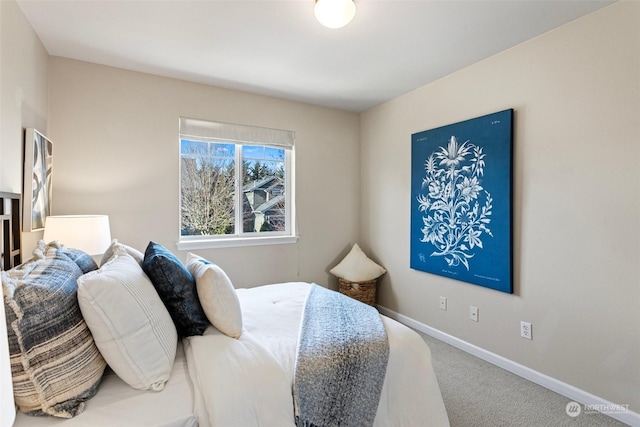 bedroom featuring carpet