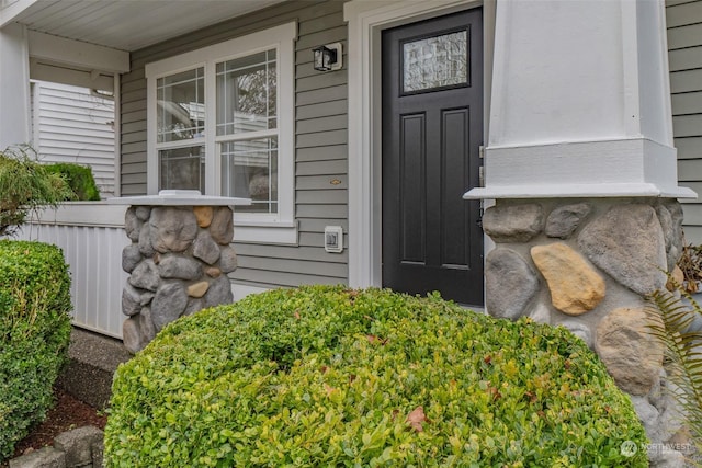 view of doorway to property