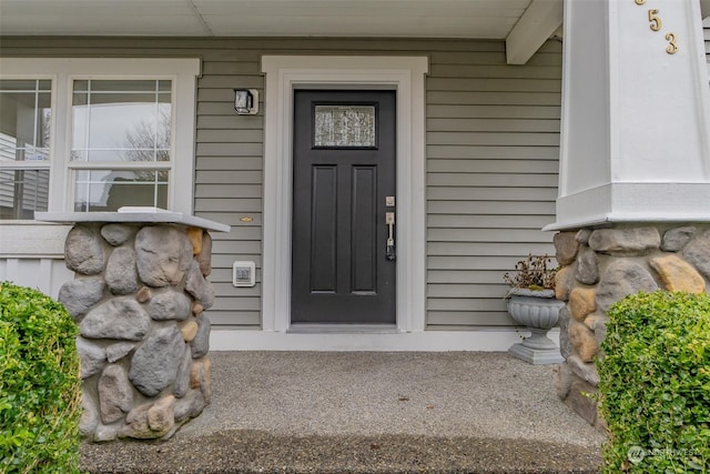 view of doorway to property