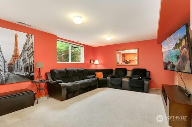 view of carpeted living room