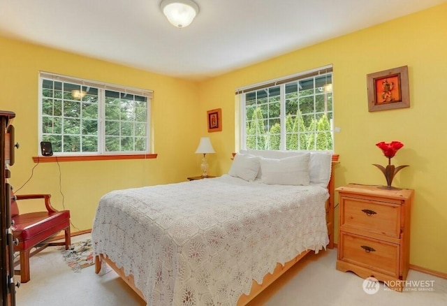 view of carpeted bedroom