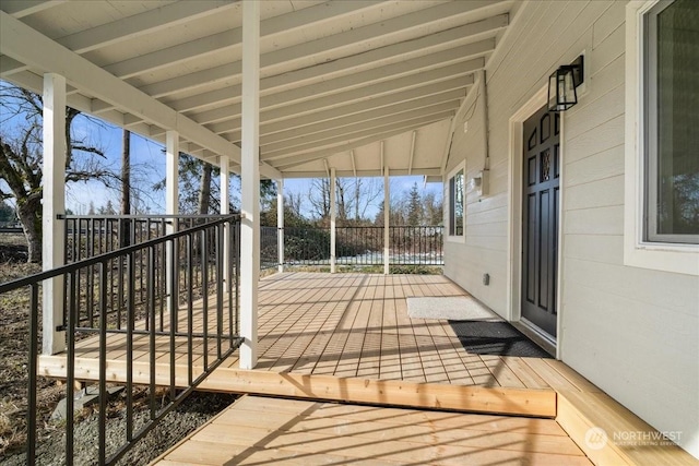 view of wooden terrace