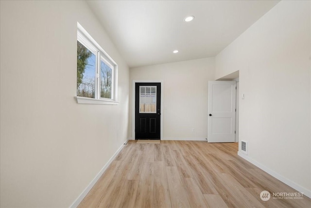 entrance foyer featuring light hardwood / wood-style flooring