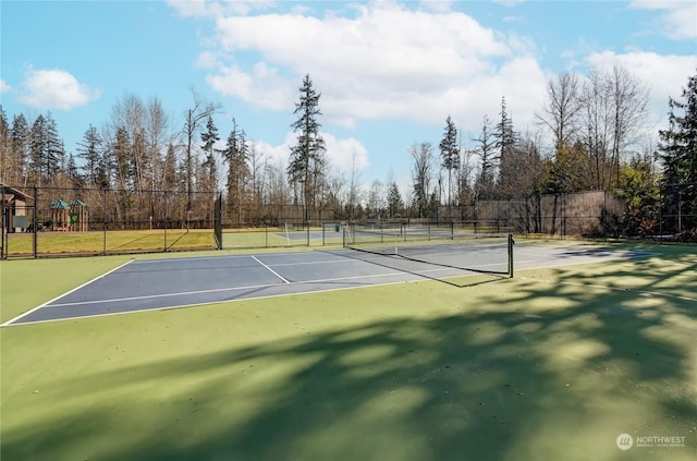 view of tennis court