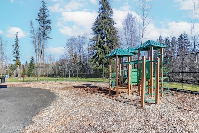 view of jungle gym