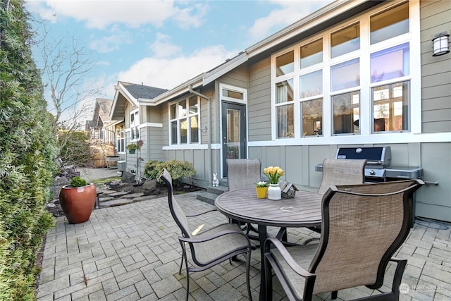 view of patio with grilling area