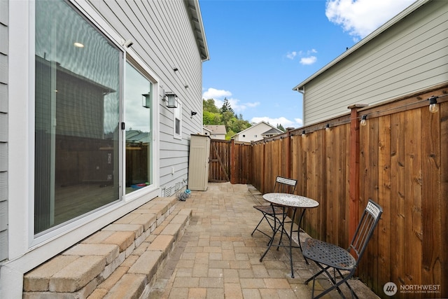 view of patio / terrace with a fenced backyard