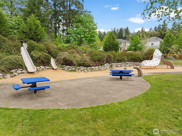 surrounding community with a lawn