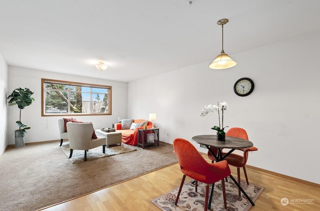 dining room featuring wood-type flooring