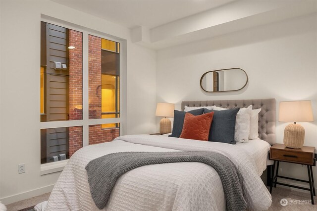 bedroom with carpet flooring