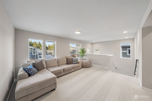 view of carpeted living room