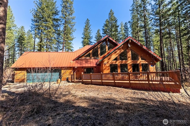 view of front of house with metal roof