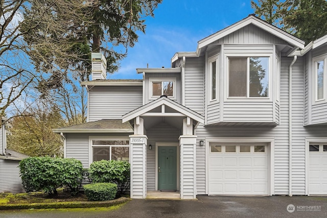 view of front of home featuring a garage