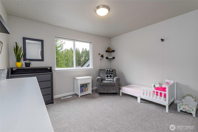 view of carpeted bedroom