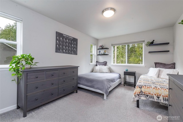 view of carpeted bedroom