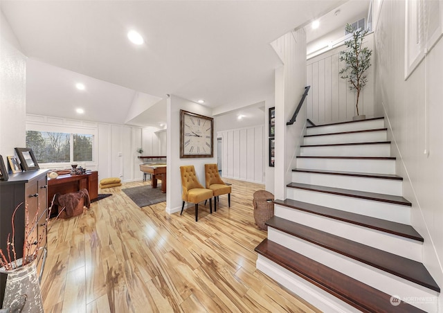 interior space featuring hardwood / wood-style flooring