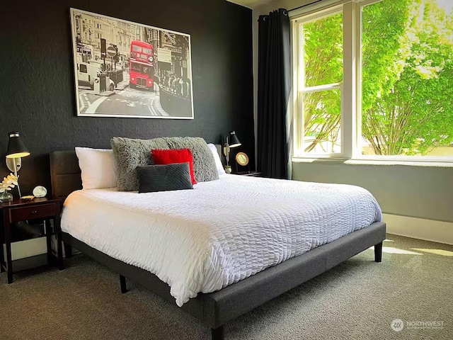 bedroom featuring carpet flooring