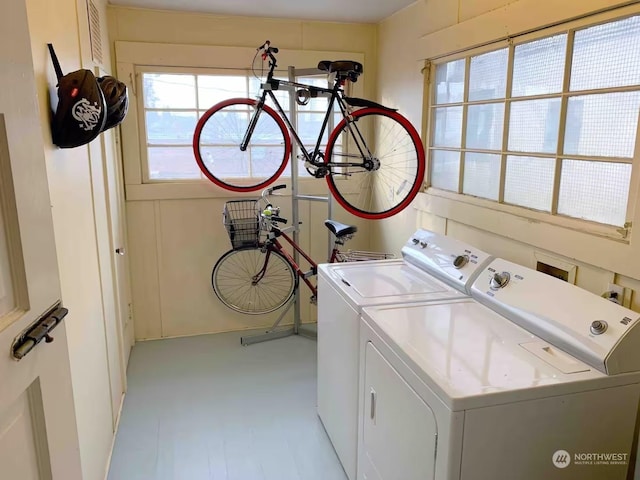 washroom featuring separate washer and dryer