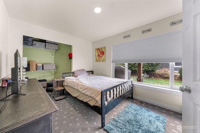 view of carpeted bedroom