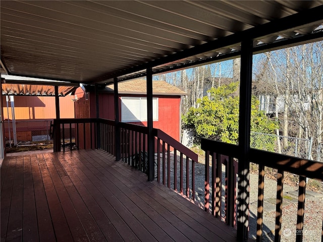 view of wooden terrace