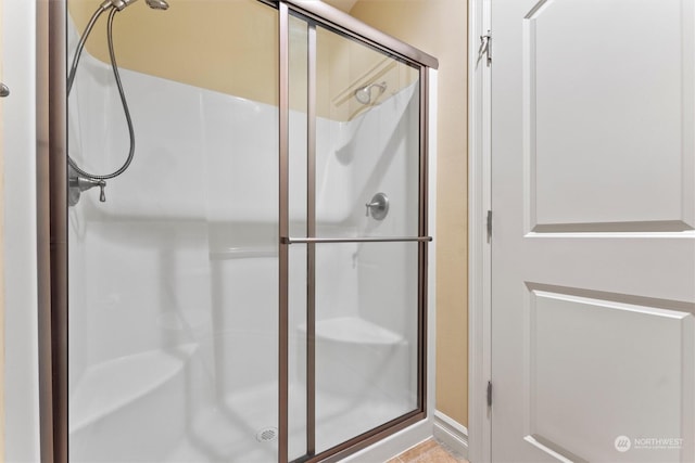 bathroom with walk in shower