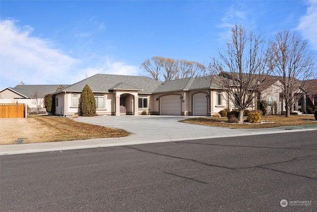 ranch-style house featuring a garage