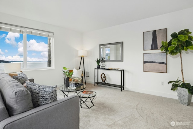 view of carpeted living room