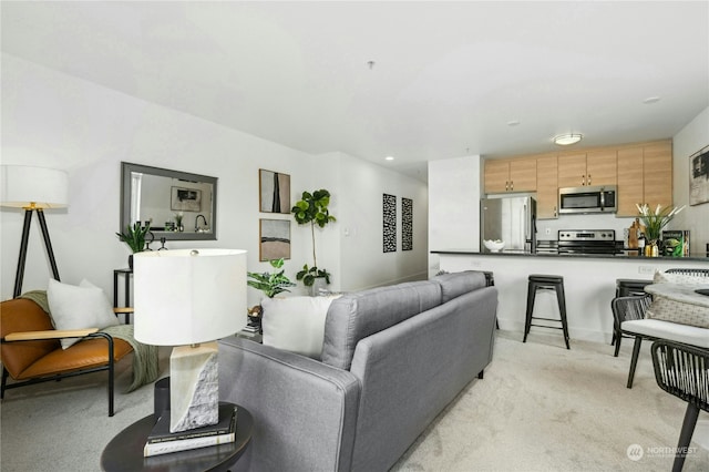 view of carpeted living room