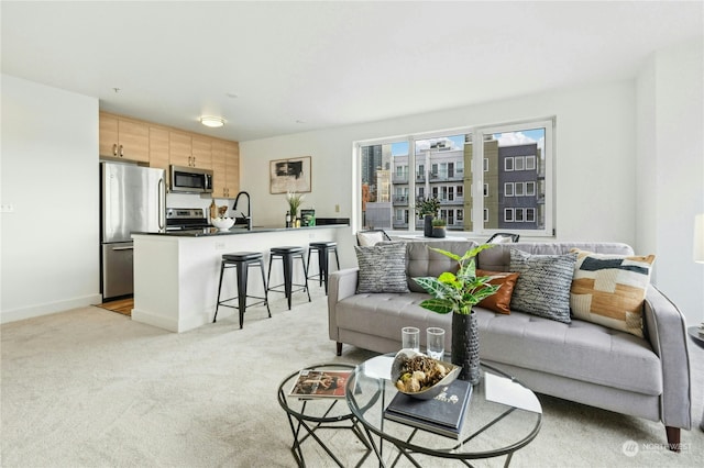 view of carpeted living room