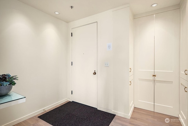 entryway featuring light hardwood / wood-style floors