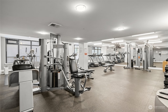 view of exercise room