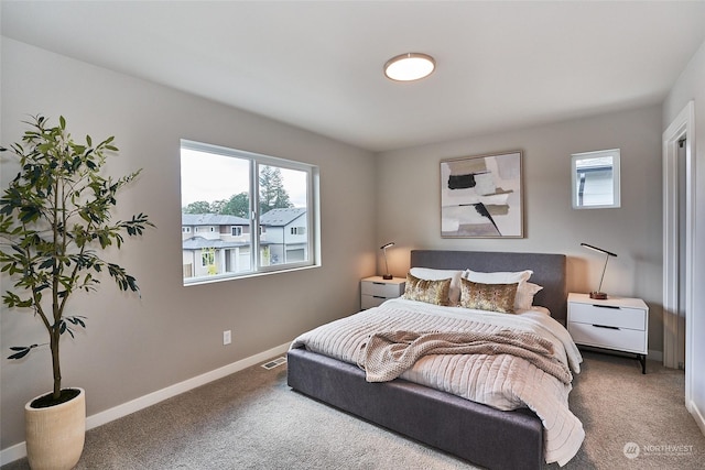 bedroom featuring carpet