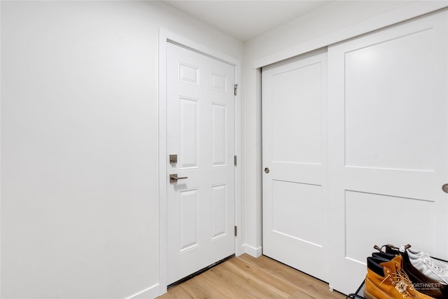 entryway featuring light hardwood / wood-style flooring