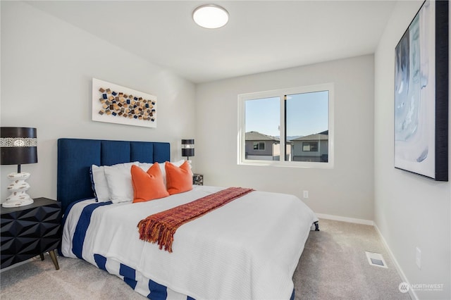 bedroom with carpet floors