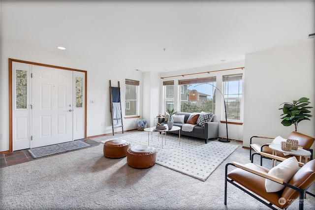 view of carpeted living room