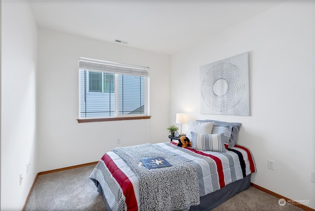 bedroom with carpet