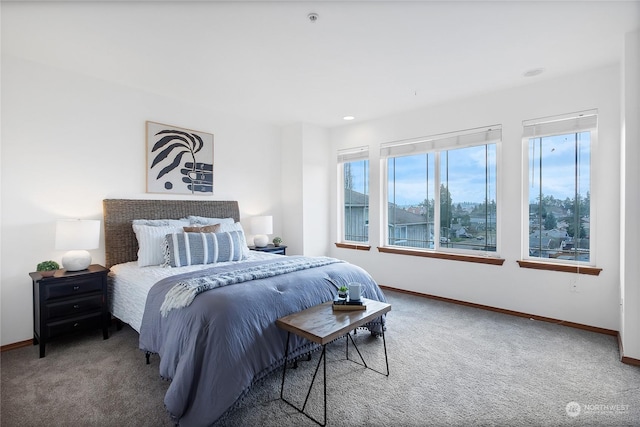 view of carpeted bedroom