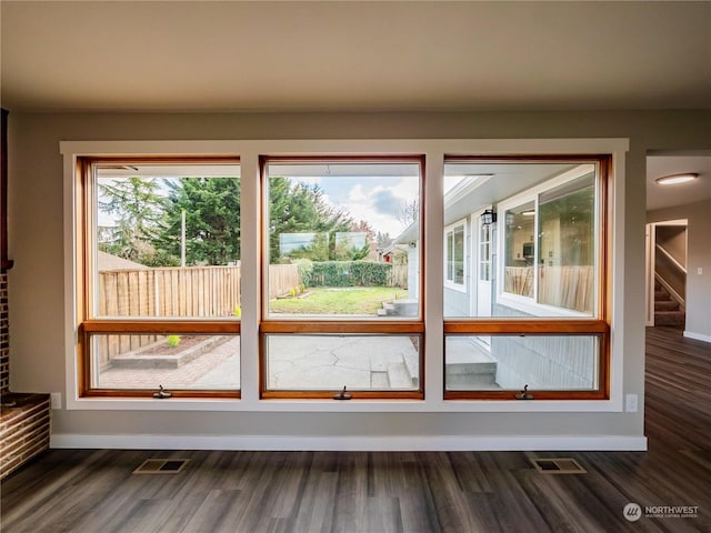 entryway featuring dark hardwood / wood-style flooring