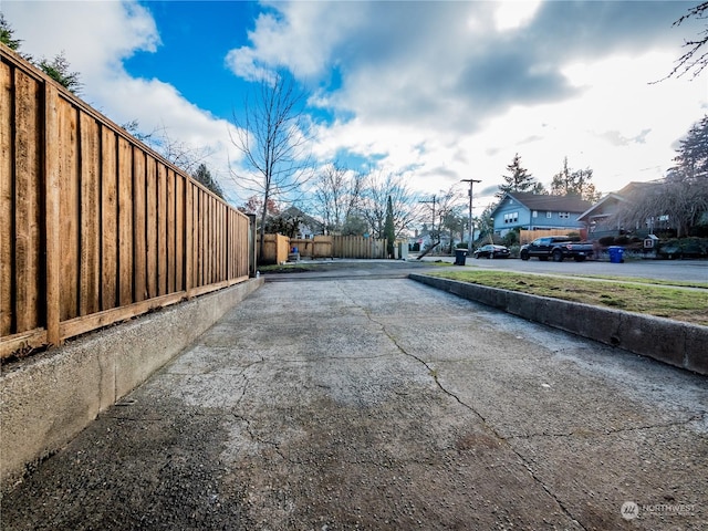 view of road featuring a residential view