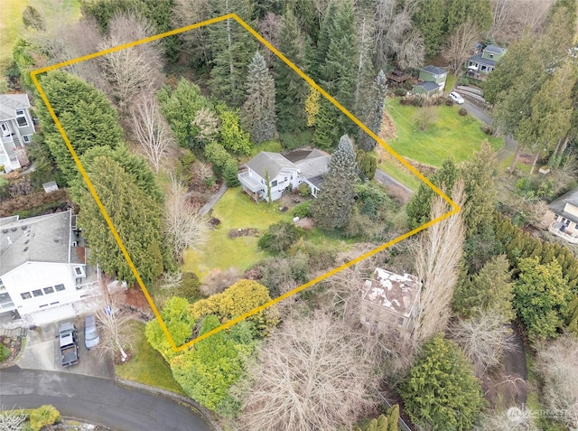 birds eye view of property